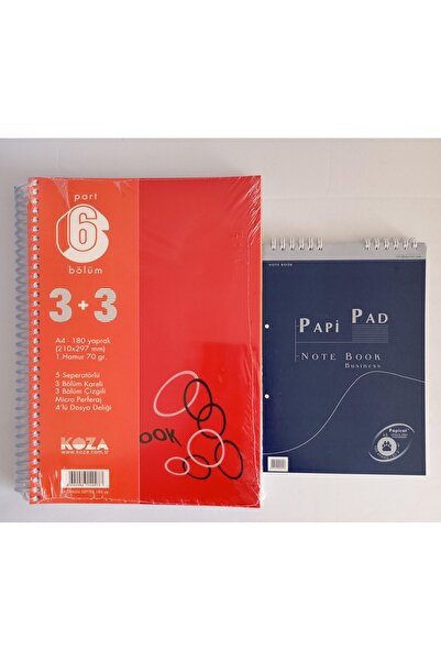 Koza ORTABOY DELGEÇLİ DEFTER VE 3+3 AKILLI DEFTER(TEK DEFTERDE 6 DEFTER BULUNMAKTADIR)