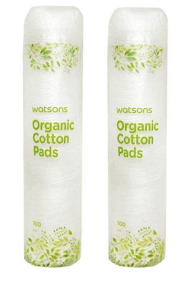 Watsons Organic Round Makeup Remover Cotton 100 Pieces X 2