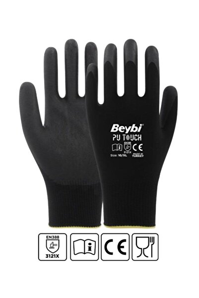 Beybi Pu Touch Hassas Montaj Iş Eldiveni 10 Beden - 12 Çift