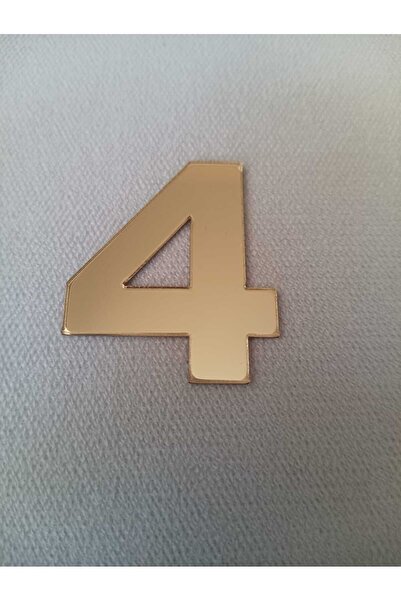 Şirin Lazer KAPI POSTA KUTUSU NUMARASI 4 RAKAMI GOL RENK AYNALI PLEKSİ NUMARA