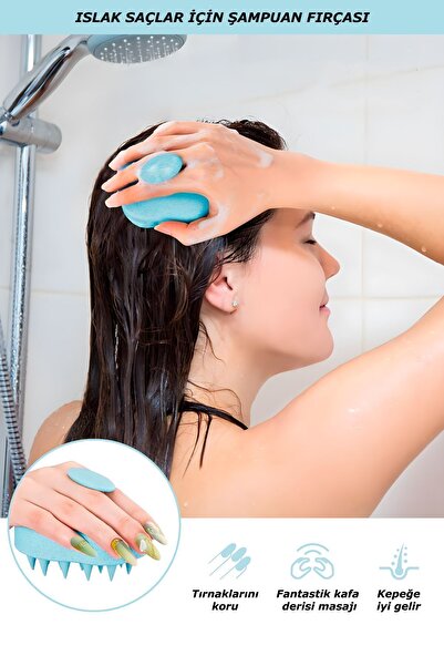 ELSA Pieptene profesional pentru duș, din silicon moale, pentru spălarea părului și pieptene pentru masaj al scalpului