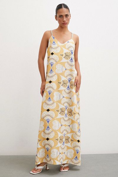 Never more Mustard Rope Strap Dress