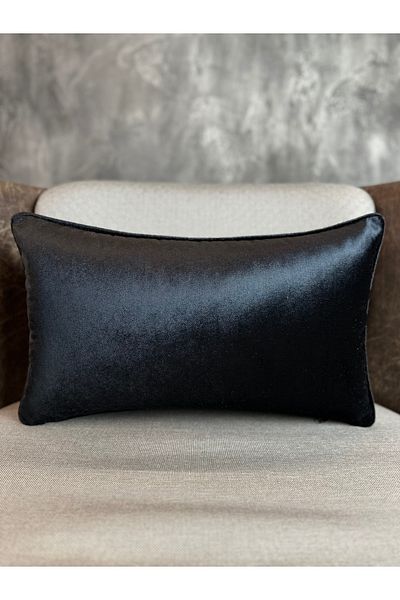Fabricland Husă de pernă Atlas Black Color Exclusive Importată 43x43cm