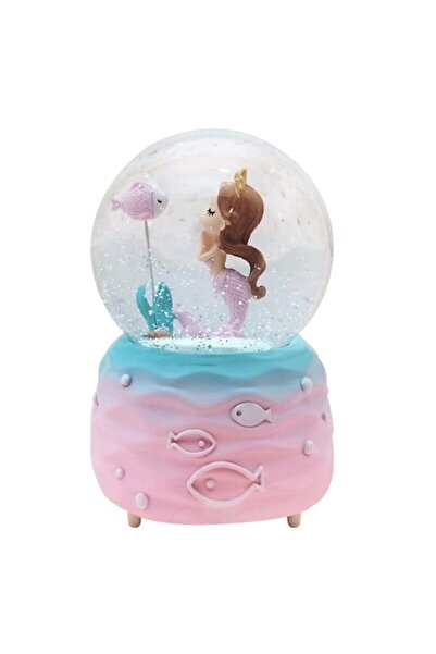 CornerShop Deniz Kızı Müzikli Işıklı Kar Küresi