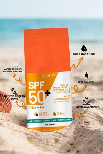 Luména Cosmetics High Protection Facial Sunscreen SPF50+ 50 ml for Acne-Prone Skin Types