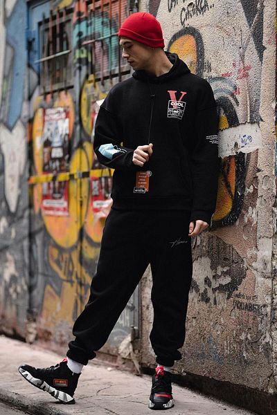 HYPERS Σετ Jogger με μαύρο στάμπα V Cool