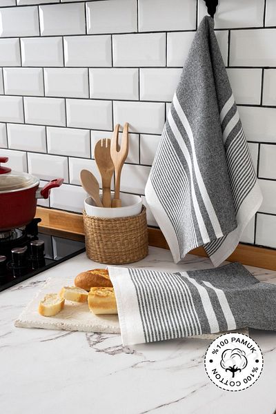 Vionel Home 2 Πακέτα Πανάκια Κουζίνας - 100% Βαμβάκι, Υψηλή Απορρόφηση Νερού, Χαρτοπετσέτα σερβιρίσματος πολλαπλών χρήσεων, Πανί Nutrition