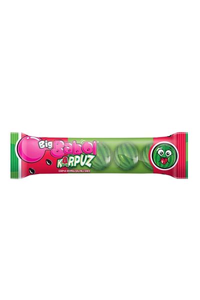Big Babol Watermelon Flavored Powder Filled Chewing Gum 20 Gr X 28 Pieces