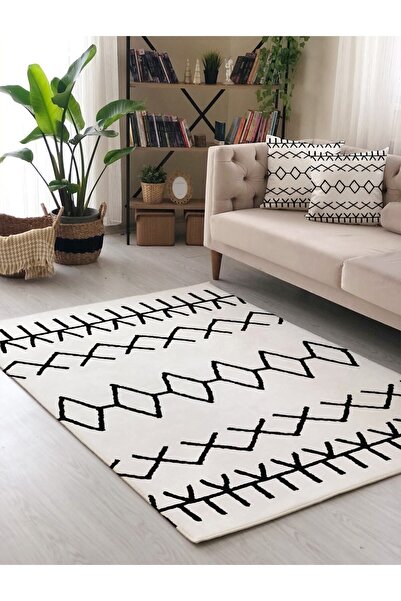 Evmila Geometrik Modern Desenli Salon Ve Yatak Odası Halısı