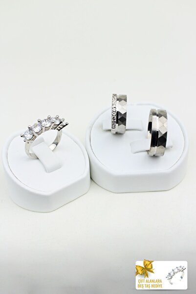 Twem Silver Ruhani Sevgi Döngüsü 925 Ayar Gümüş Alyans Çift Alıma Beştaş Hediye (TEK YÜZÜK FİYATIDIR)