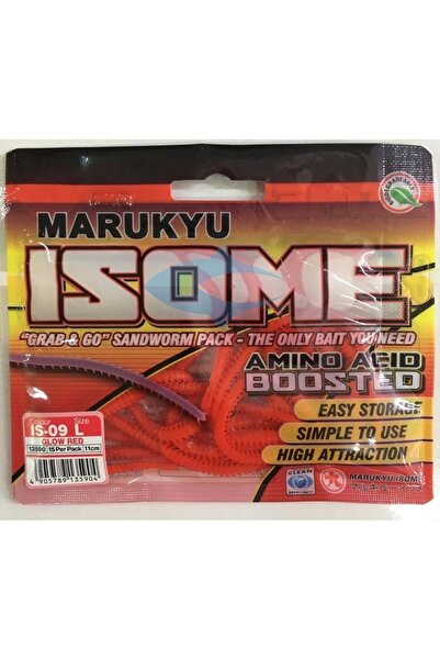 MARUKYU Isome L 11cm Lrf Silikon Yem-glow Red