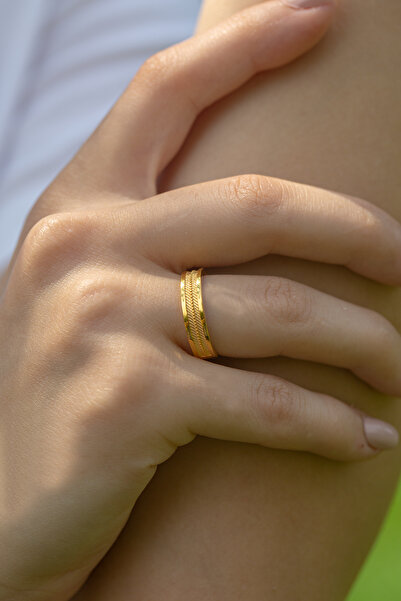 ÇGK KUYUMCULUK İnce Hasır Altın Yüzük