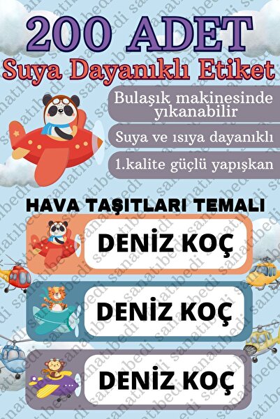 sanatıbedi علامة المدرسة قلم دفتر اسم مخصص قابل للكتابة ملصق 200 قطعة ملصقات