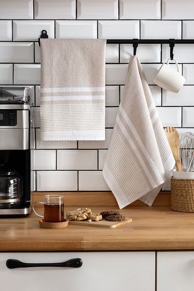 Vionel Home Husă nutritivă 45x60cm - uscare din 2 bucăți, 100% bumbac, absorbant mare de apă, șervețel de servire multifuncțional
