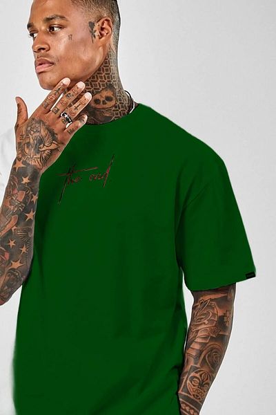 Mambo Unisex The End Printed Oersize Combed Cotton T-shirt T-Shirt