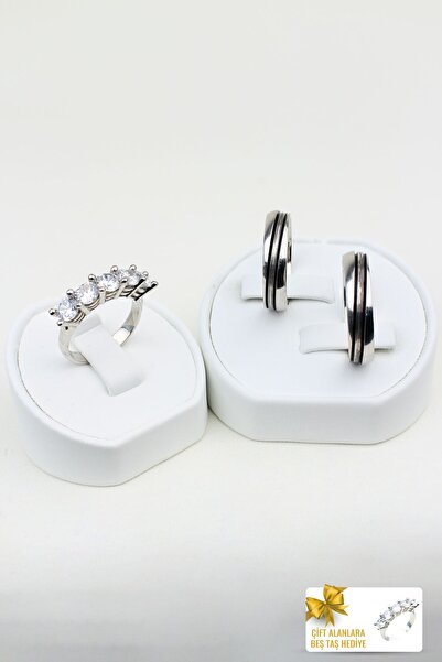 Twem Silver Sonsuz Mutluluk Bağı 925 Ayar Gümüş Alyans Çift Alıma Beştaş Hediye (TEK YÜZÜK FİYATIDIR)