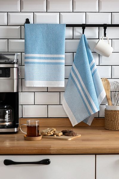 Vionel Home Set de 2 cârpe pentru uscare de bucătărie - 100% bumbac, foarte absorbantă de apă, șervețel de servire multifuncțional, husă nutritivă