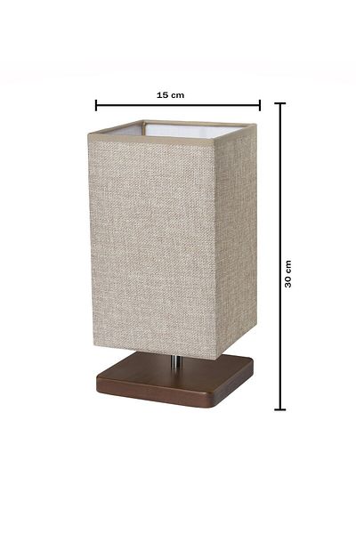 EFLIGHTDESIGN Wooden Lampshade Beige Modern Stylish Bedroom Living Room Table Lamp