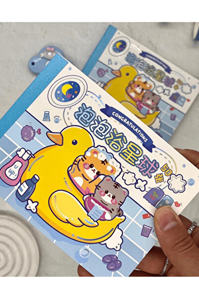 Kağıt Gemi Dükkan Kawaii 50 Yaprak Sevimli Kedi Mavi Defter Sticker / Çıkartma / Bullet Journal/ Scrapbook