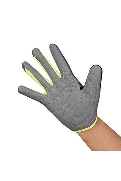 Nivia Cross Training Full Finger Gym Gloves Grey/Green, Large for Men Leather | Perfect for Lifting