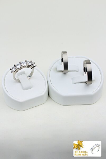 Twem Silver Rüya Harmoni 925 Ayar Gümüş Alyans Çift Alıma Beştaş Hediye (TEK YÜZÜK FİYATIDIR)