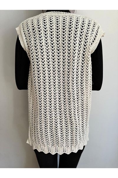 Çeyizcim White Knitwear Knit Vest - Laced