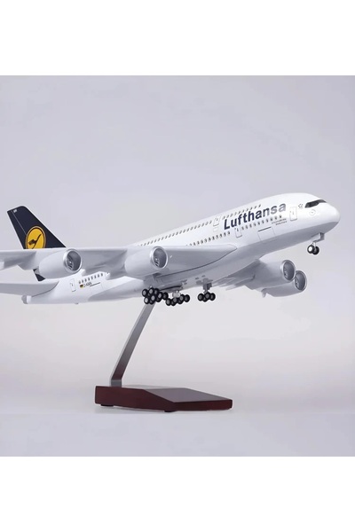ehobim Airbus A380 Yolcu Uçağı Lufthansa Model Uçak 1/160 Ölçek 47cm