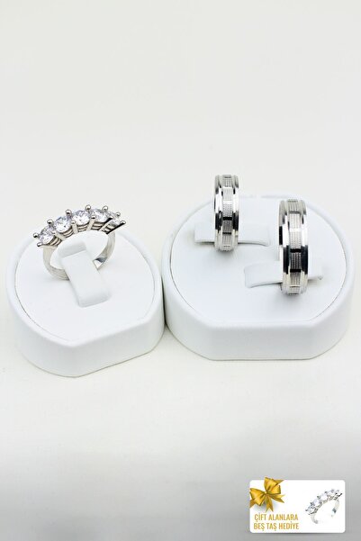 Twem Silver Esrarengiz Aşk Bağlantısı 925 Ayar Gümüş Alyans, Nişan Ve Söz Yüz...