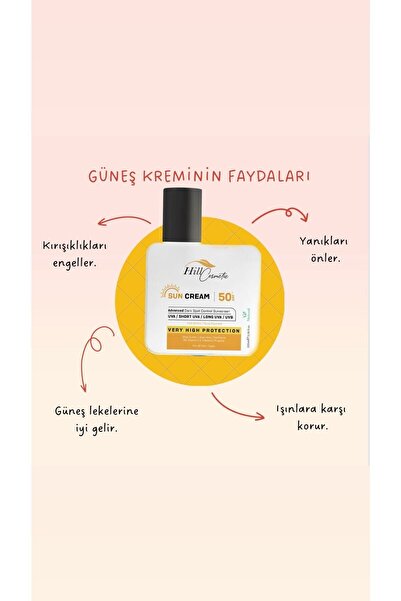 Cosmetic Koyu Leke Karşıtı Güneş Kremi Aloe Vera Nemlendirici Su Bazlı Glow Sun Cream 50 Spf