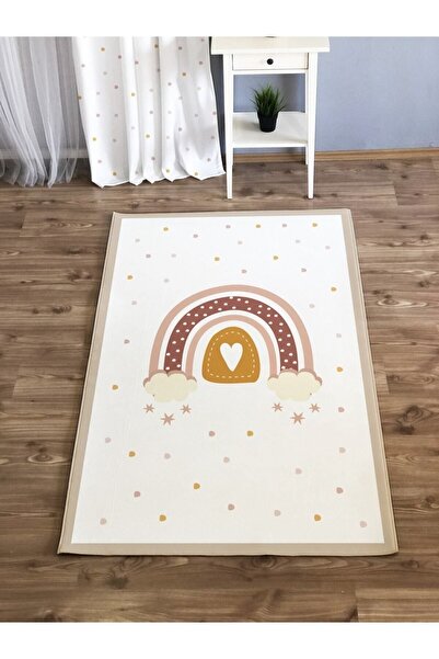 Evmila Soyut Desenli Kaymaz Taban Makine De Yıkanır Halı