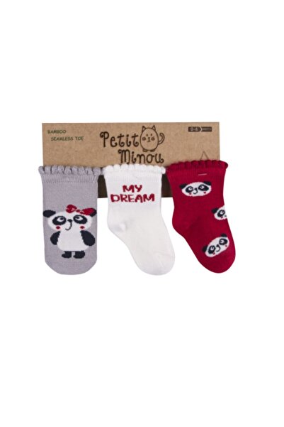 Step Çorap جوارب بيتي مينو 2092 باندا بامبو 3 قطع