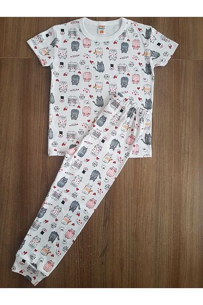 Çamaşır Bahçesi Patterned Kids Pajama Set #printedchildrenpajamaset #laundrygarden