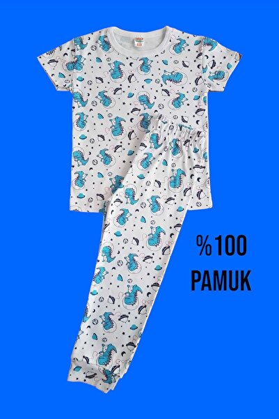 Çamaşır Bahçesi Desenli Çocuk Pijama Takım #baskılıçocukpijamatakım #çamaşırbahçesi