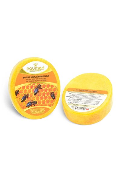 NAUMED صابون إسفنجي طبيعي بخلاصة العسل (يساعد على إصلاح البقع والساقين بالفرا...