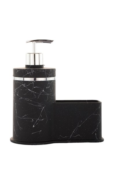 okacih Patterned Liquid Soap Dispenser Kitchen Bathroom Detergent Dispenser Soap Dispenser Brush with Sponge Chamber Brush Not Included
