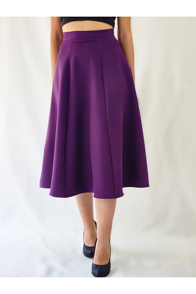 YAXİ FEMEI FUSTA MOV SIX PIECE ȚESUTĂ MAXI BELL