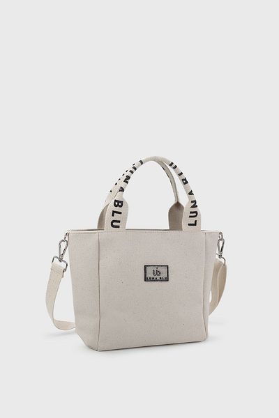 LUNABLU Women's Mini Canvas Fabric Tote Bag