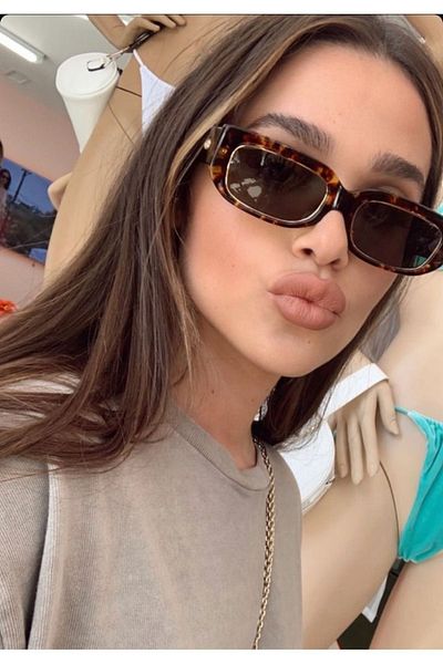 KAMPANİX Vintage New Season Leopard Detailed Sunglasses
