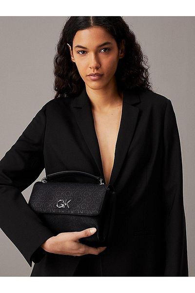 Calvin Klein Women's Re-Lock Convertible Shoulder Bag - Monogram Pattern, Stylish and Comfortable Design