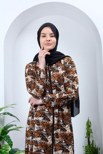 Kutay Collection Εποχιακό γυναικείο φόρεμα προσευχής με φερμουάρ