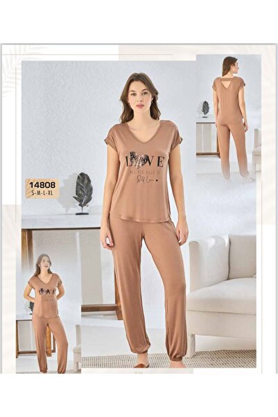 Sevim 14808  BASKILI PİJAMA TAKIM