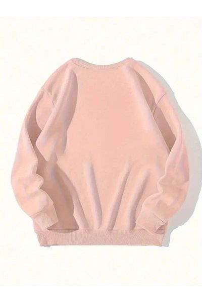 PALPİTO Φούτερ με λαιμόκοψη Unisex Pink Stone Age με στάμπα