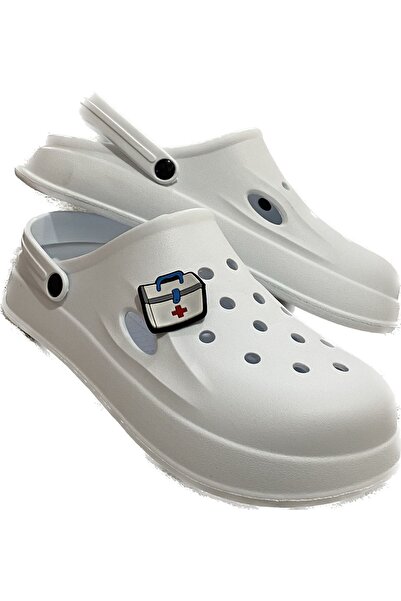 Seha Fashion Unisex White Light Sole Sabo Slippers Sandals