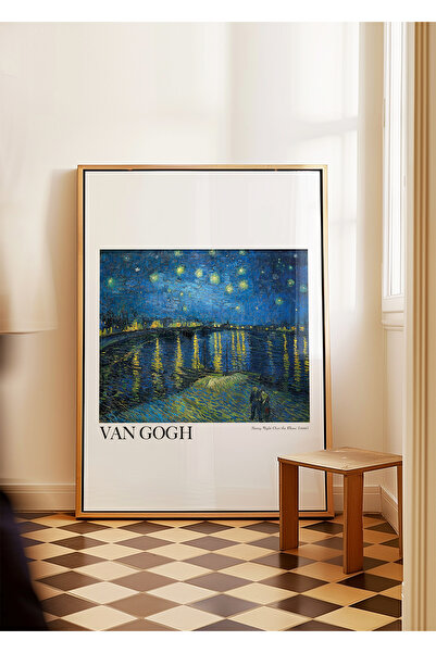 ARTHOUSECOLLECTIVE Poster Van Gogh - Noaptea înstelată peste Rond - Poster fără încadrare în dimensiuni de pictură