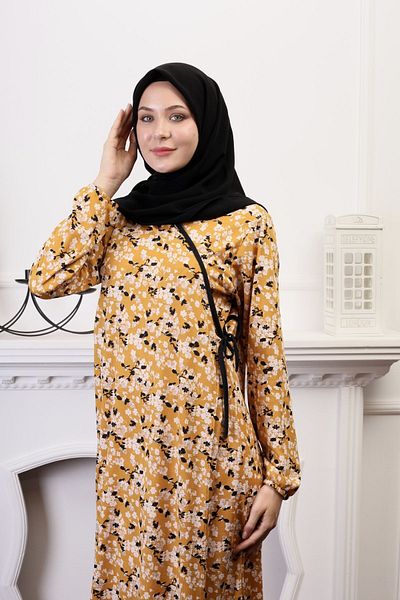 Kutay Collection Women's Practical Summer Prayer Dress with Side Tie