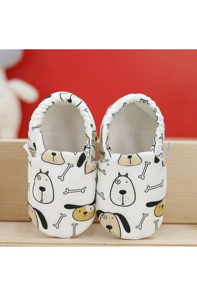 Ella Bonna Pack of 3 - Non-Slip Sole Baby Booties Home Boots, Nursery Shoes - Dog, Dinosaur, Cat