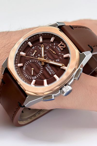 Ferrucci Function Leather Cord Men's Wristwatch