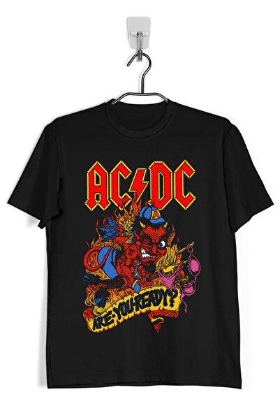 CONSTRAİN Μαύρο ανδρικό μπλουζάκι ACDC