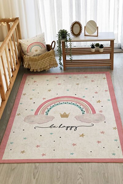 Rainbow Patterned Nursery Rug