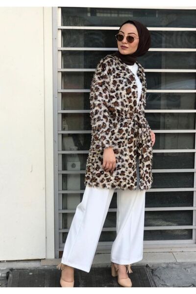 Famelin Beli Lastikli Ekru Bol Paça Pantolon